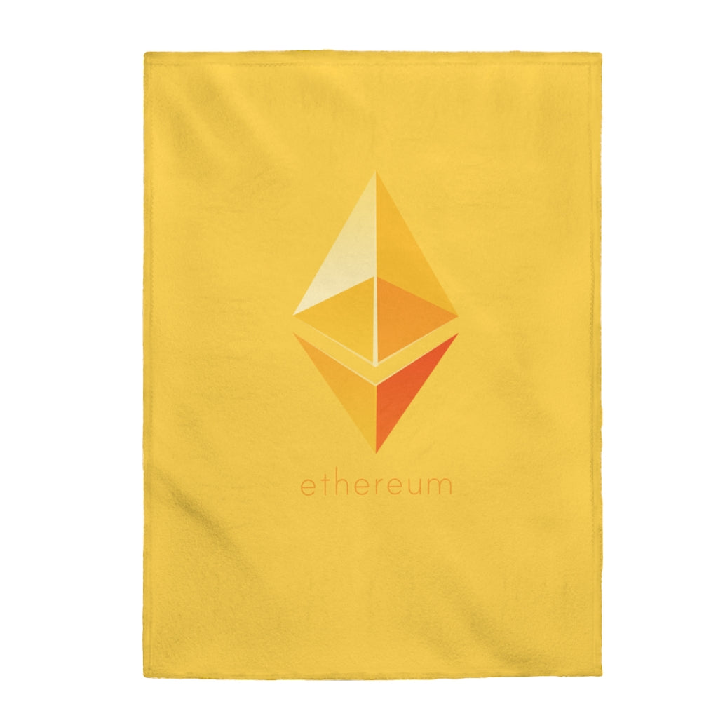 BlockCraft Ethereum Crypto Pillow - 12" Round Plush Embroidered ETH Logo Decorative Pillow