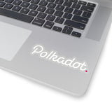 Polkadot (DOT) Cryptocurrency Symbol White Stickers