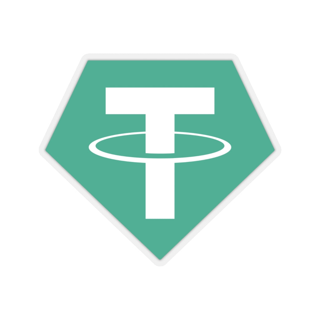 Tether (USDT) Cryptocurrency Symbol Stickers