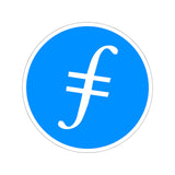Filecoin (FIL) Cryptocurrency Symbol Stickers
