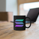 Solana (SOL) Cryptocurrency Symbol Black Mug