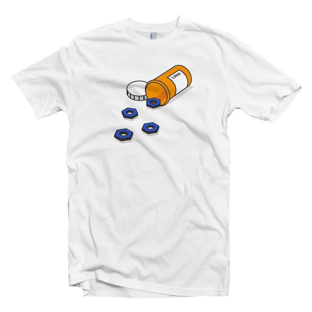 Addicted to Chainlink, LINK Crypto Medicine T-shirt