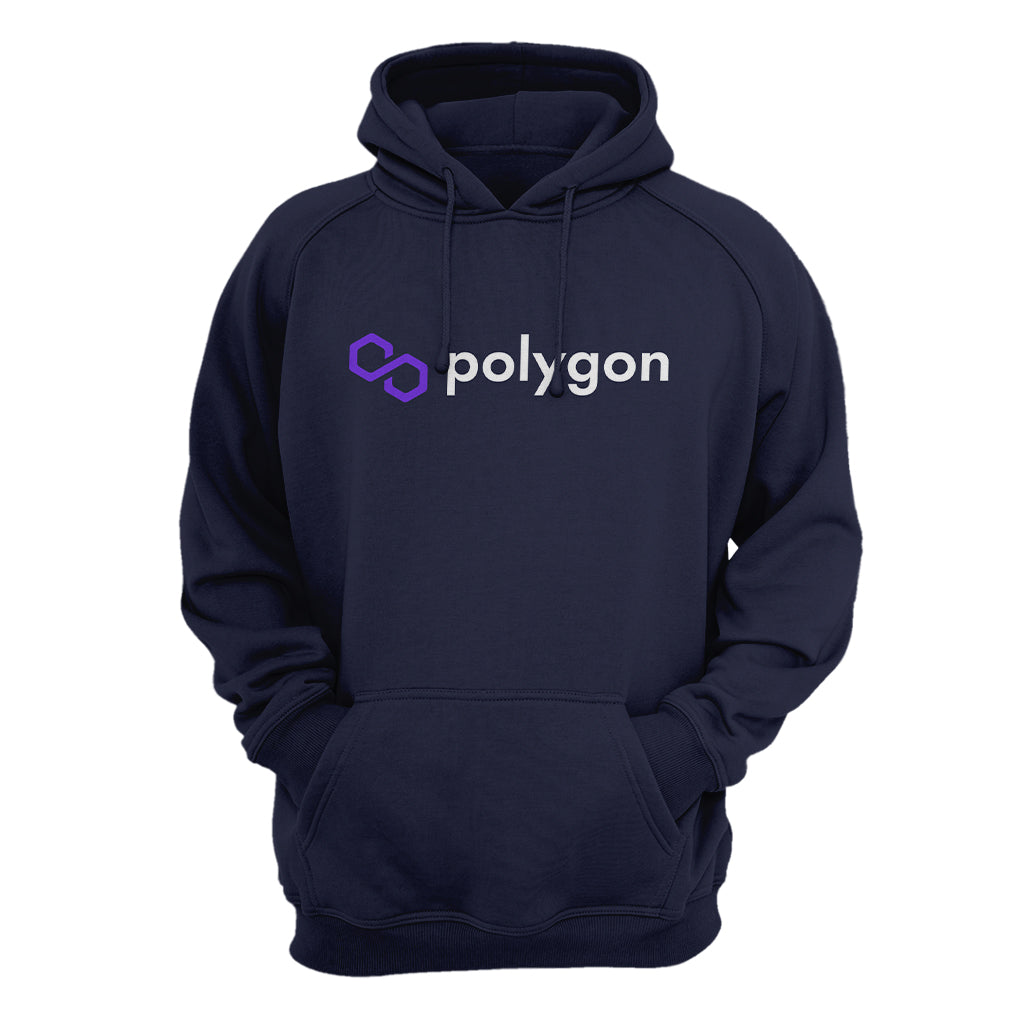 Polygon (MATIC) Cryptocurrency Symbol Hooded Sweatshirt