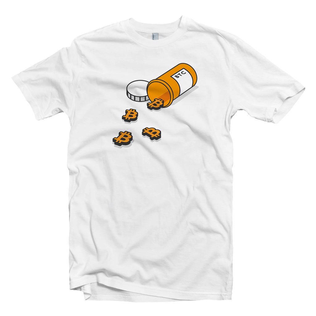 Addicted to Bitcoin, BTC Medicine T-shirt