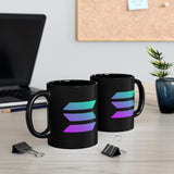 Solana (SOL) Cryptocurrency Symbol Black Mug