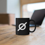 Cosmos (ATOM) Cryptocurrency Symbol Black Mug