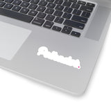 Polkadot (DOT) Cryptocurrency Symbol White Stickers