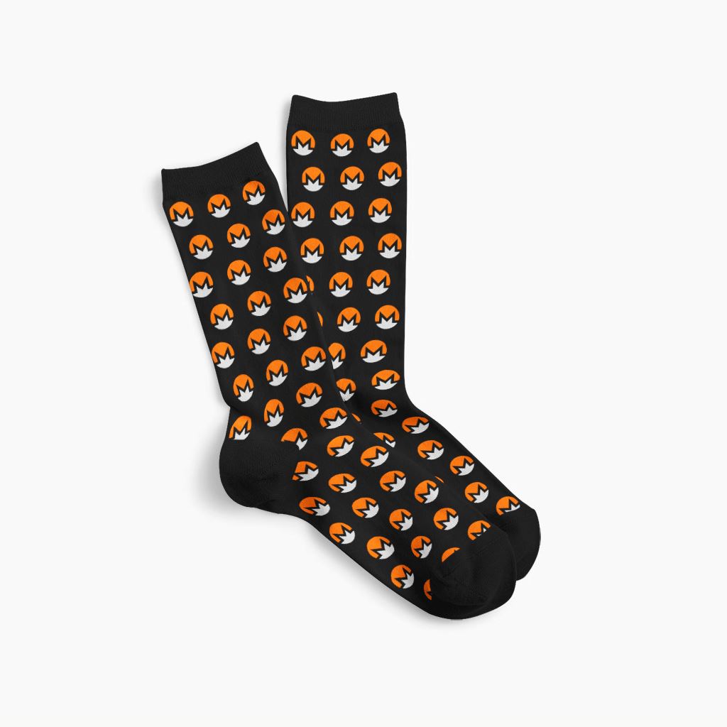 Monero XMR Crypto Aged Symbol Socks