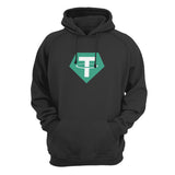Tether (USDT) Cryptocurrency Symbol Hooded Sweatshirt