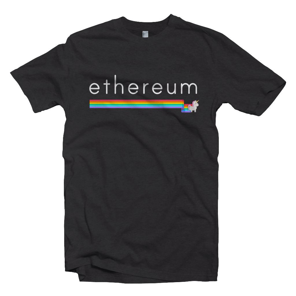 Ethereum Unicorn Rainbow T-Shirt2 - Crypto Wardrobe Bitcoin Ethereum Crypto Clothing Merchandise Gear T-shirt hoodie