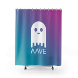 Aave (AAVE) Cryptocurrency Symbol Shower Curtains