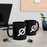 Cosmos (ATOM) Cryptocurrency Symbol Black Mug