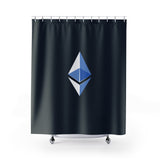 Ethereum ETH symbol shower curtains