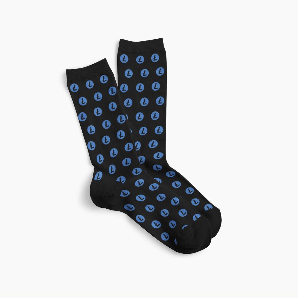 Litecoin LTC Cryptocurrency Logo Socks