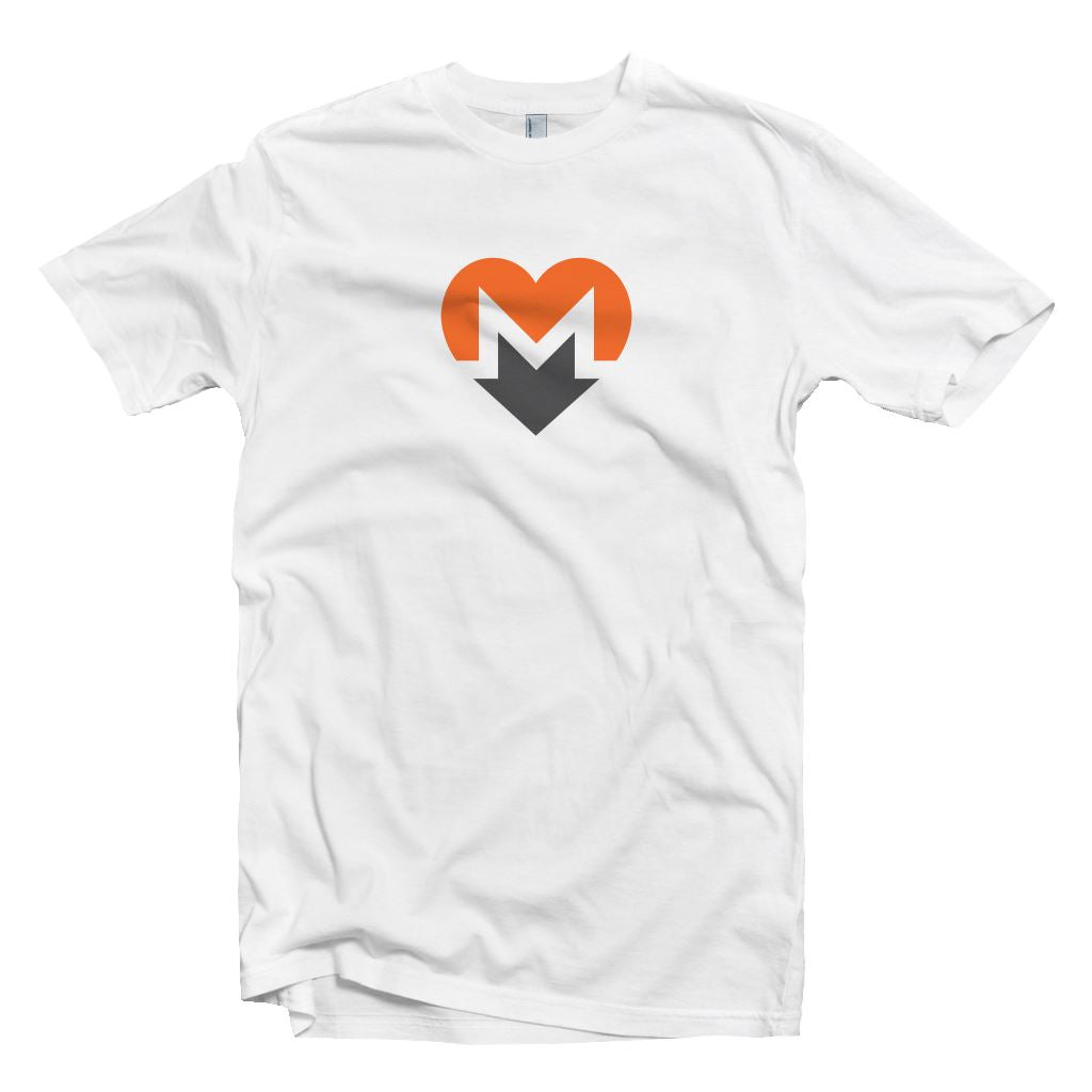 Monero XMR Crypto Heart Symbol T-shirt