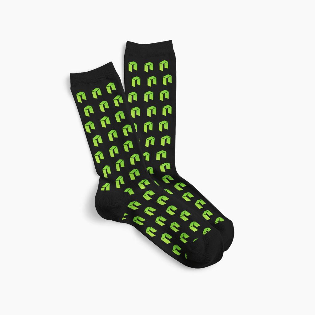 Neo Cryptocurrency Logo Symbol Socks